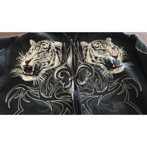 Animal Planet Hoodie Medium Black Front Zipper - Picture 4 of 4